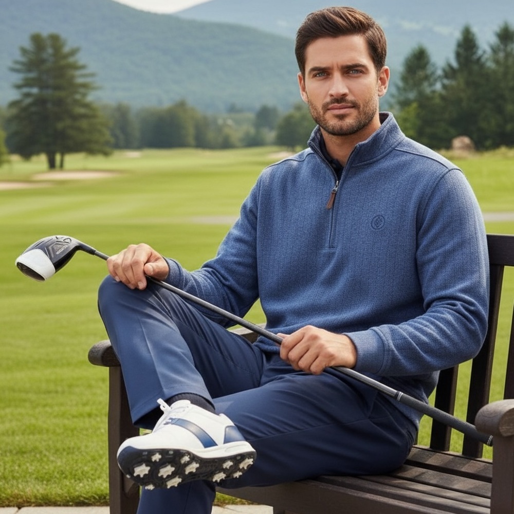 FootJoy Quarter Zip Pullover – Men’s Medium – Performance Golf Sweater